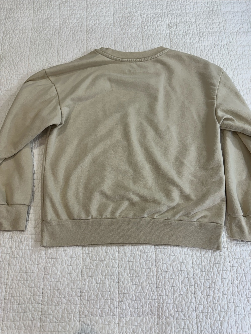 Woodstock cream crew neck peace sign sweater sweatshirt sz Small - Picture 6 of 6